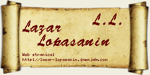 Lazar Lopašanin vizit kartica